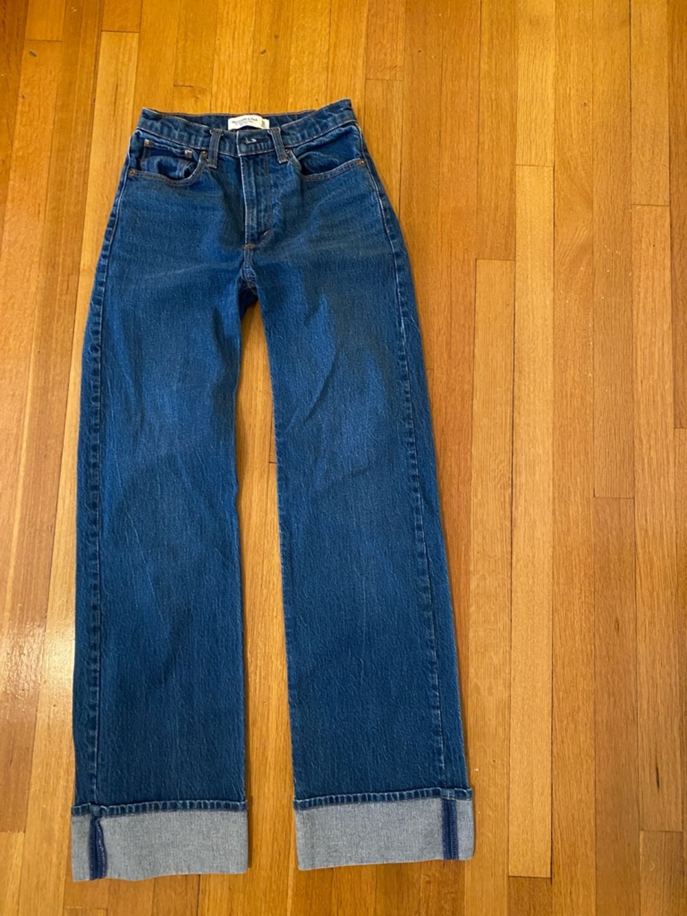 Abercrombie & Fitch Dark Blue Straight-Leg Jeans